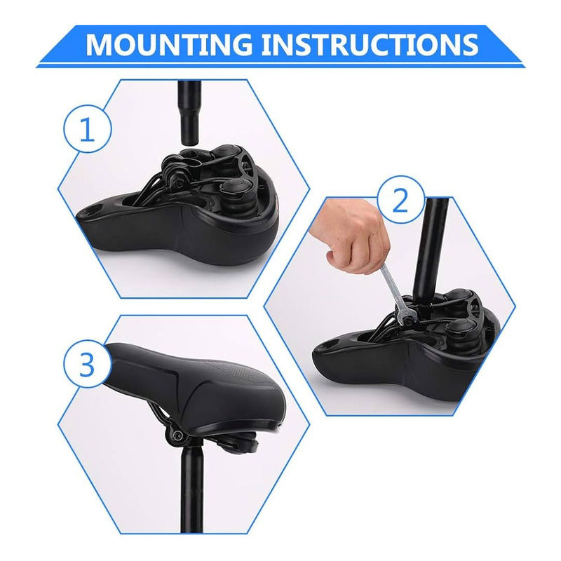 Sillin Asiento D Bicicleta Antiprostático Acolchado Meryfoam