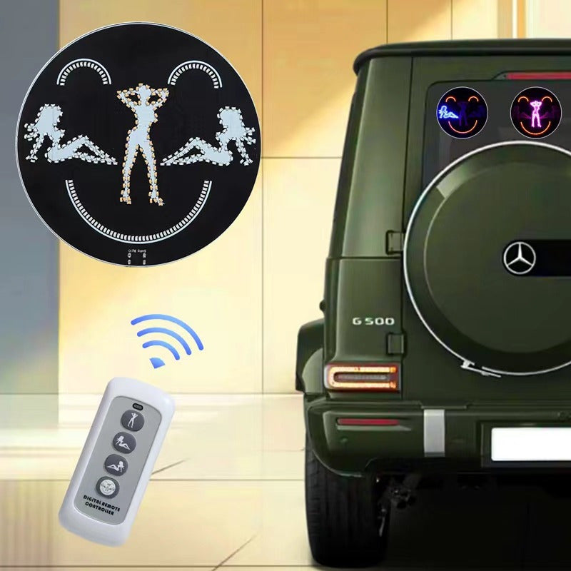 Bailarina Señal Parabrisa Auto, Luz Led Emoji Con Control