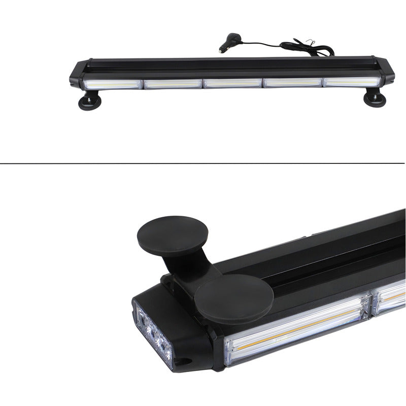 Baliza Led De Techo Destellante Ámbar 80cm Auto 12v Con Imán
