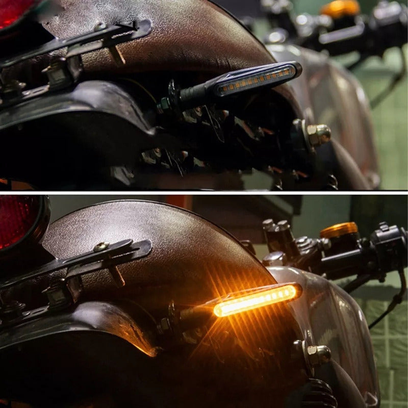 X2 Luces Intermitente De Moto Led De Viraje Ambar Moto /r&c