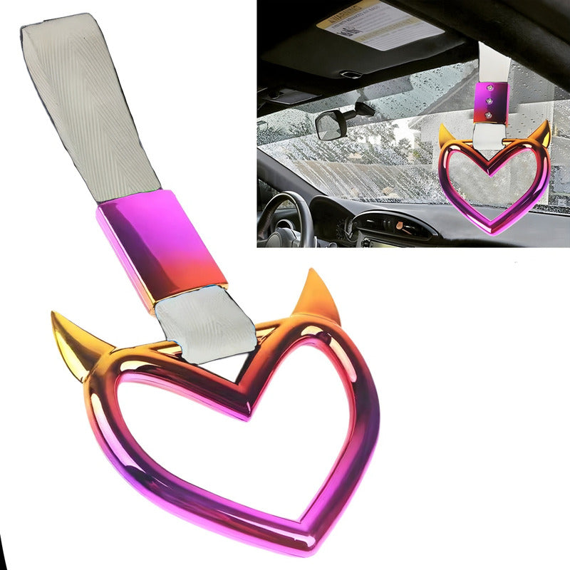 Colgante Anillo Tsurikawa Corazón Tornasol Manija Correa Man