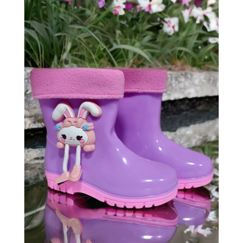 Bota De Agua Niño Niña Impermeable Lluvia Nieve 7584