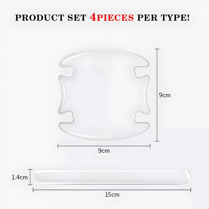 Set 8pcs Protector De Manilla + Topes De Puerta Transparente