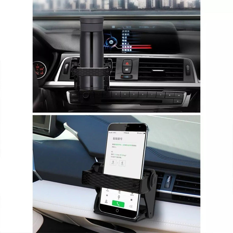 Porta Vasos Auto Soporte Rejilla Ventilación Multifuncional
