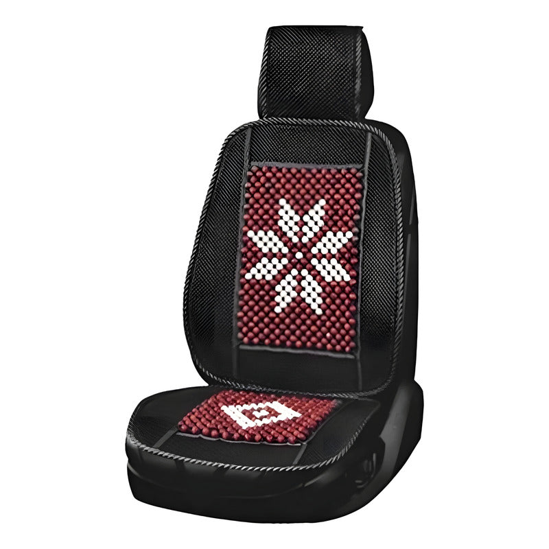 Respaldo Lumbar Ergonómico Bolitas Bambú Diseño Auto Casa