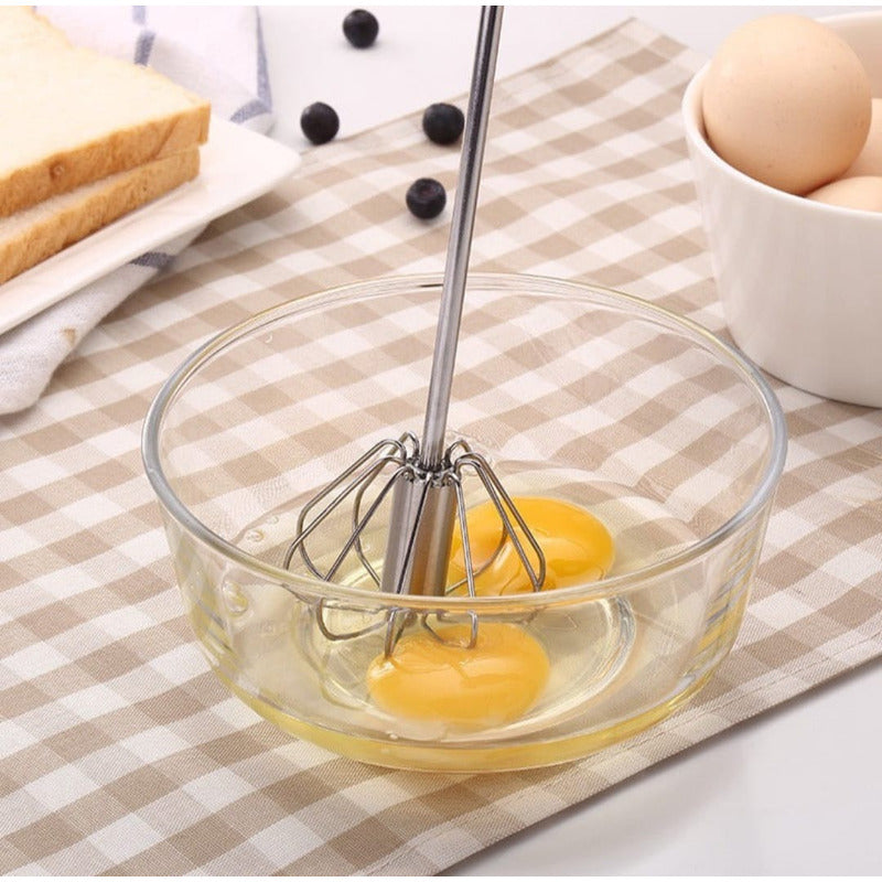 Batidor De Huevos Clara Semiautomático Fouet Professional De Acero Inoxidable