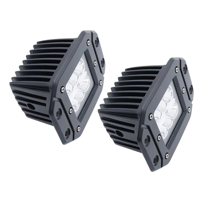 Neblinero 6 Led 18w Embutido Bivoltaje Packx2 /r&c