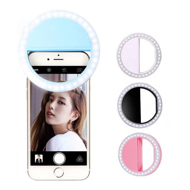 Selfie Anillo Aro Luz Led Celular 3 Modos Iluminación Usb