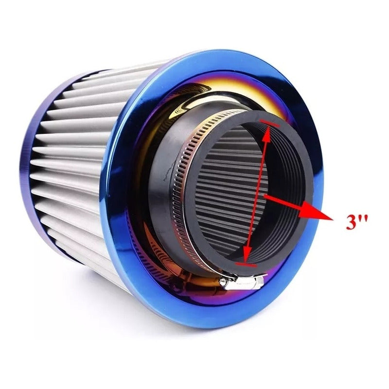 Filtro Cónico De Aire Auto Alto Flujo Tuning Tornasol /r&c
