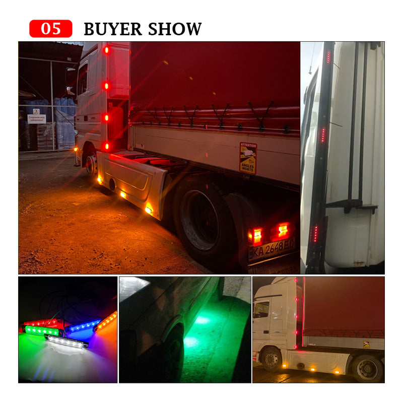 X10 Luz Led De Trocha Lateral Posición Bivoltaje 12-24v 6led