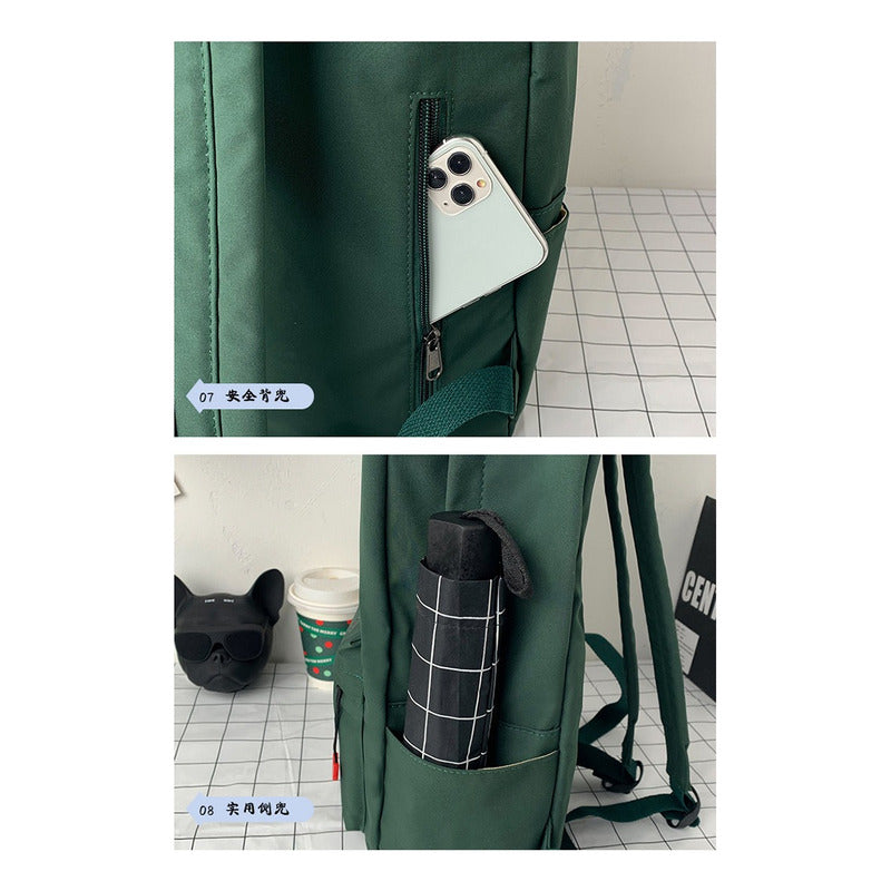 Mochila Con Orejita Gato Bolso Escolar Kawai Juvenil Cat R&c