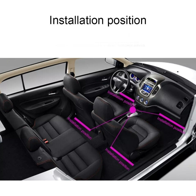 Tira X4 Luz Led De Piso Interior Bluetooth Auto Tunning/ Ryc
