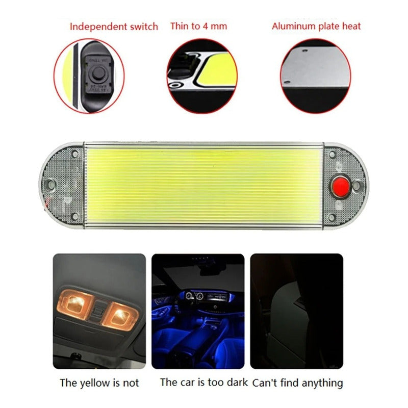 Luz De Techo Interior Led Auto Universal 12-24v R&c