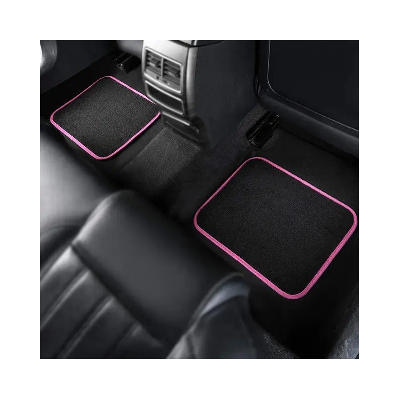 Set Cubre Piso Mujer Alfombra 4pcs Auto Universal Diseño Ryc