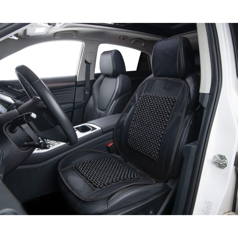 Respaldo Lumbar Ergonómico Negro Cn Bambú Negro Auto Oficina