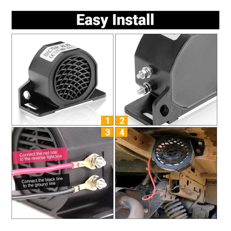Bocina Alarma De Retroceso 12/24v Advertencia Auto Camión