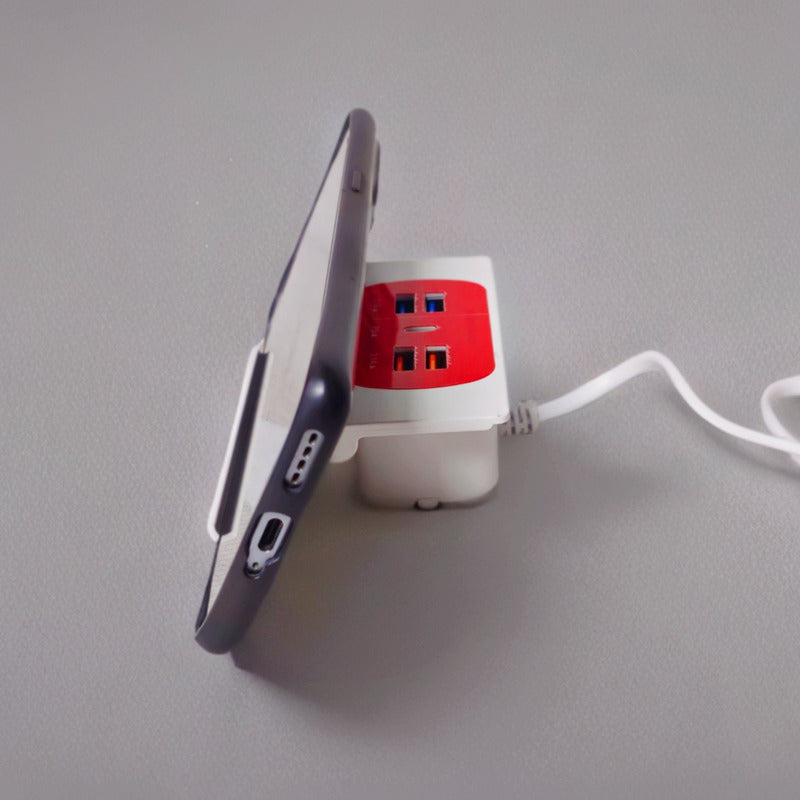 Hub Usb Alargador Enchufe 220v 4 Puertos Usb 1 Tipo C 3.1a