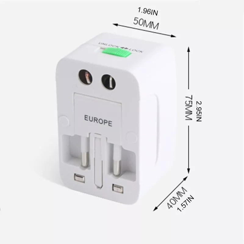 Adaptador De Enchufe Viajero Conector Universal Para Viaje