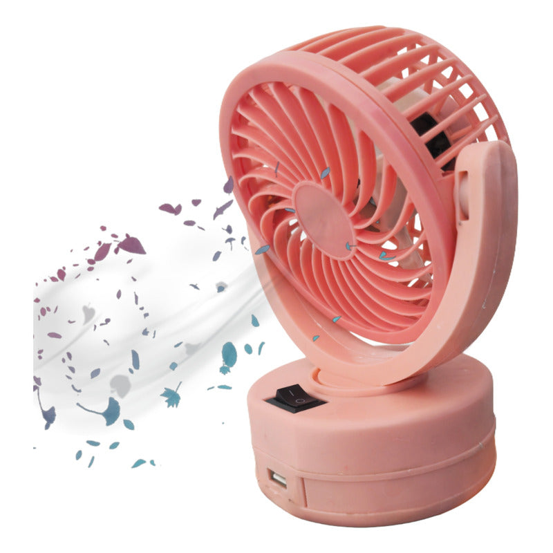 Ventilador De Auto Rosa 12v 360° Rotación Conexión Cenicero