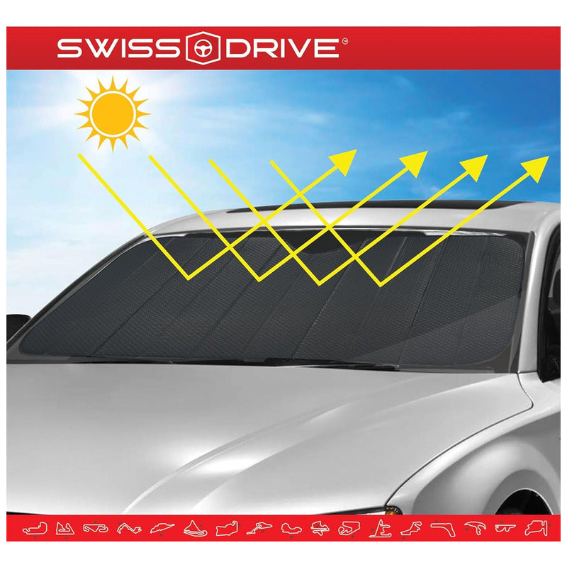 Tapa Sol Negro Xl Protector Solar Para Parabrisas 145x70cm