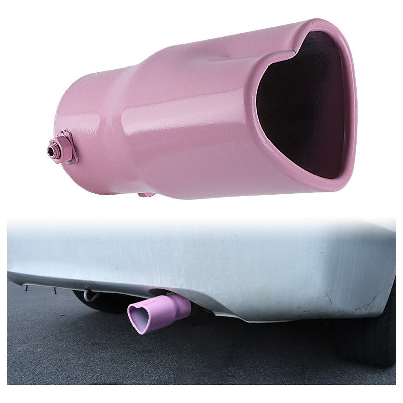 Cola De Escape Rosa Con Diseño De Corazón Auto Tunning /ryc