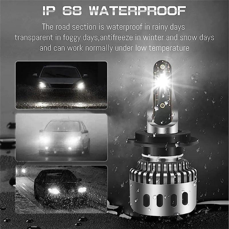 X2 Ampolleta Mini Turbo Led T10 Potente 12000lm 9005/hb3