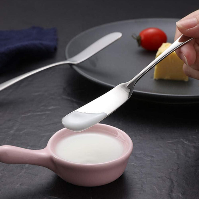 3 Cuchillo Para Mantequilla Mermelada Queso Acero Inoxidable Color Plateado