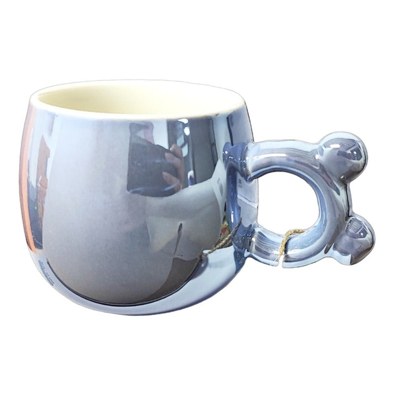 Taza Efecto Espejo Con Mango Orejitas De Oso Mug Tazón/ryc