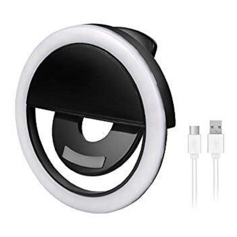 Anillo Aro Luz Led Celular 3 Modos Iluminación Usb / R&c