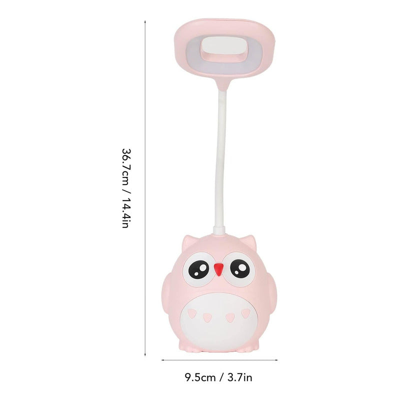 Lámpara Led De Mesa Recargable Cn Portalapiz Búho Kawaii R&c