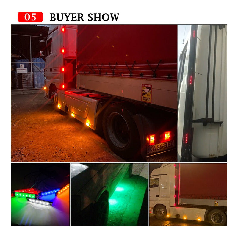 X30 Luz Led De Trocha Lateral Posición Bivoltaje 12-24v 6led