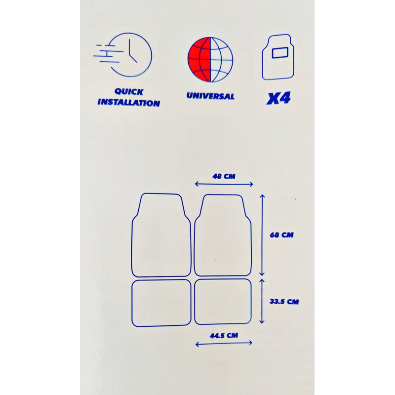 Alfombra Sparco Cubre Piso De Auto Goma 4pcs Universal /r&c