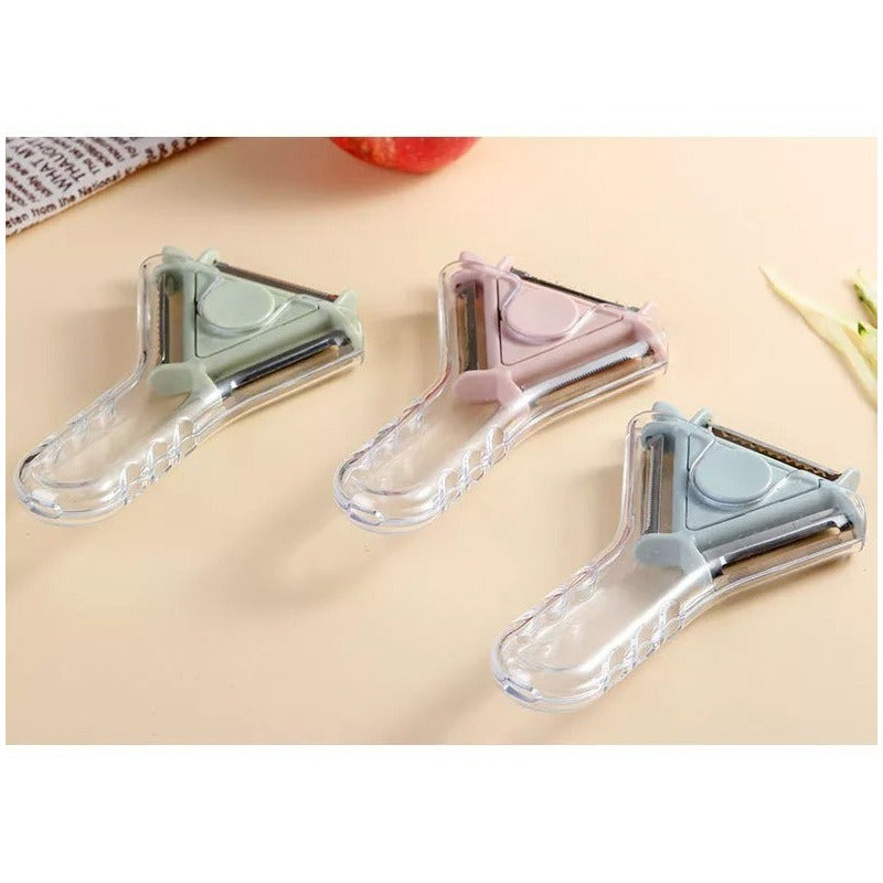 Pelador De Papas Frutas Y Verduras 3en1 Multiusos Ergonómico