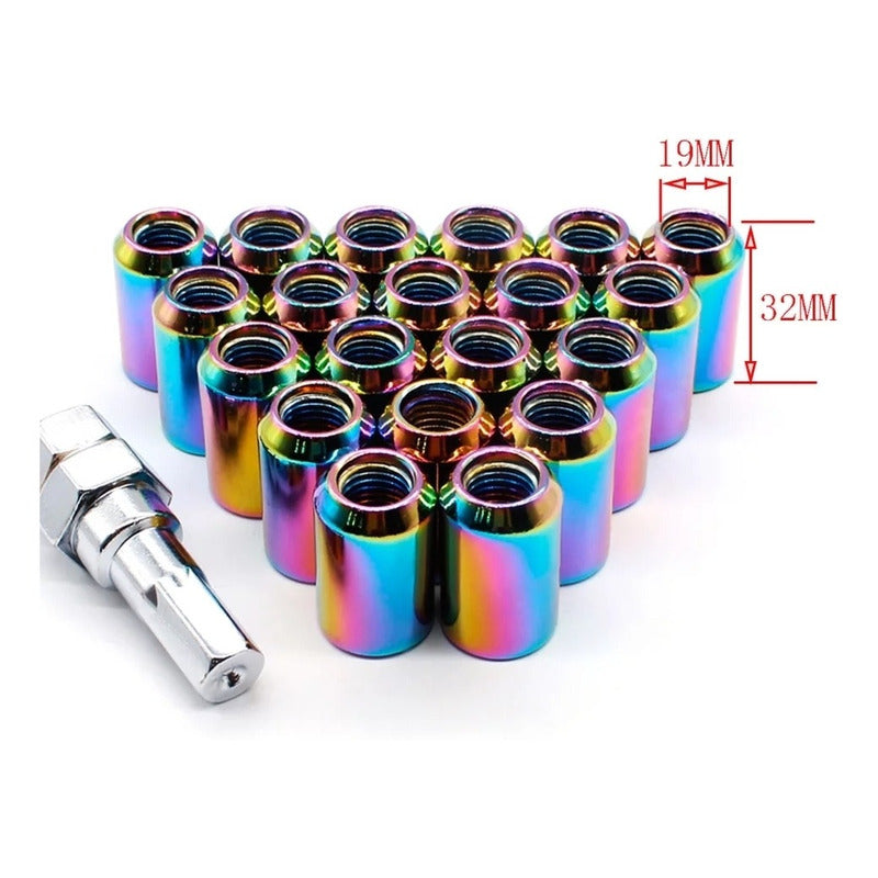Tuercas De Seguridad Tornasol + Llave Allen 16 Pcs /r&c
