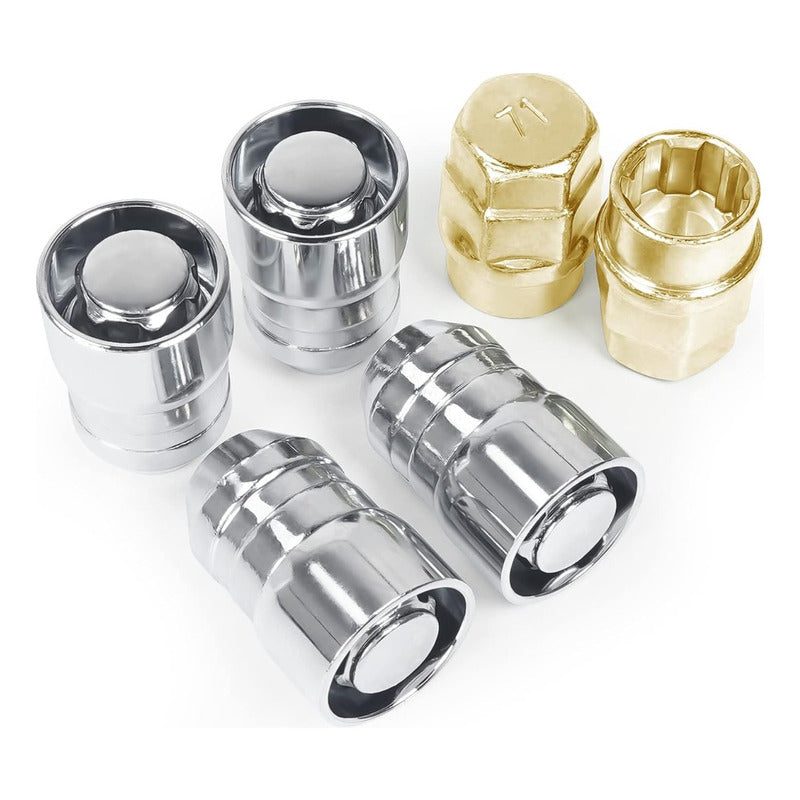 X4 Tuerca Seguridad Cabezal Giratorio +2 Llave M12x1.5/1.25