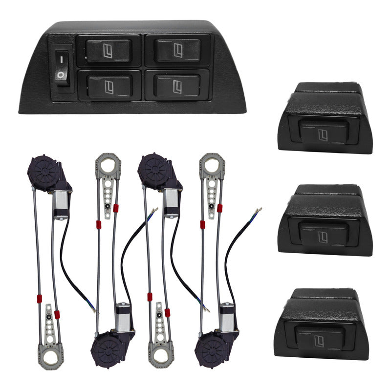 Kit Alzavidrios Eléctrico Némesis 4 Ventanas 12v Universal