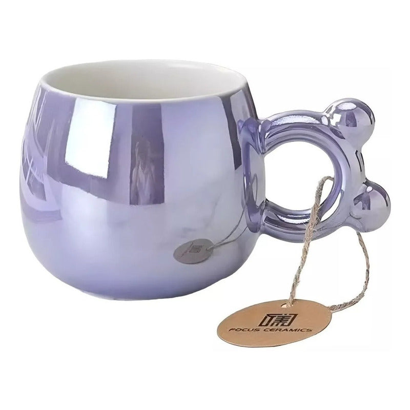 Taza Efecto Espejo Con Mango Orejitas De Oso Mug Tazón/ryc