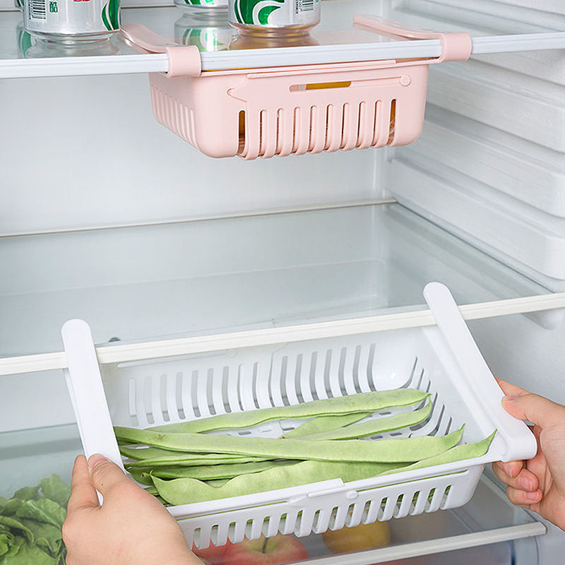 X2 Cesta Organizar Refrigerador Cocina Retractil Telescópic
