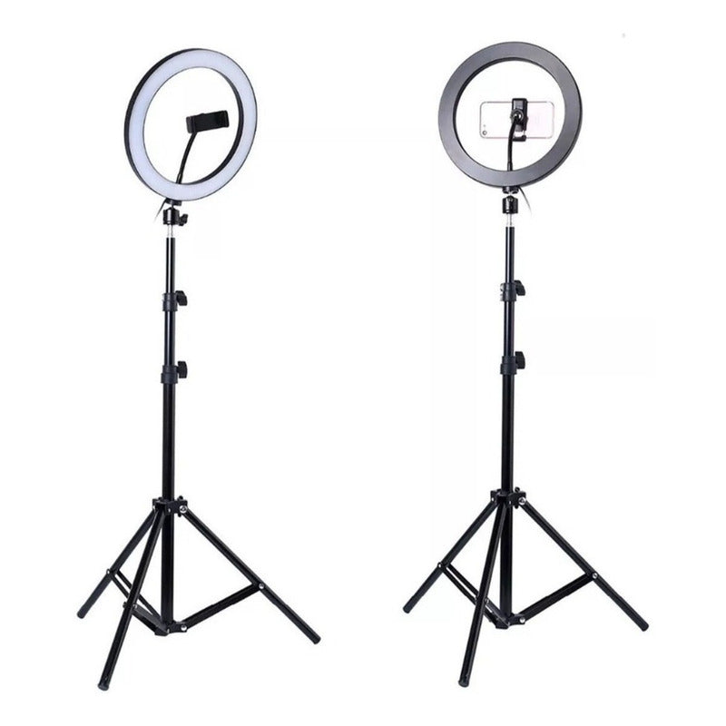 Aro De Luz Led De 26cm + Trípode De 1.60mts