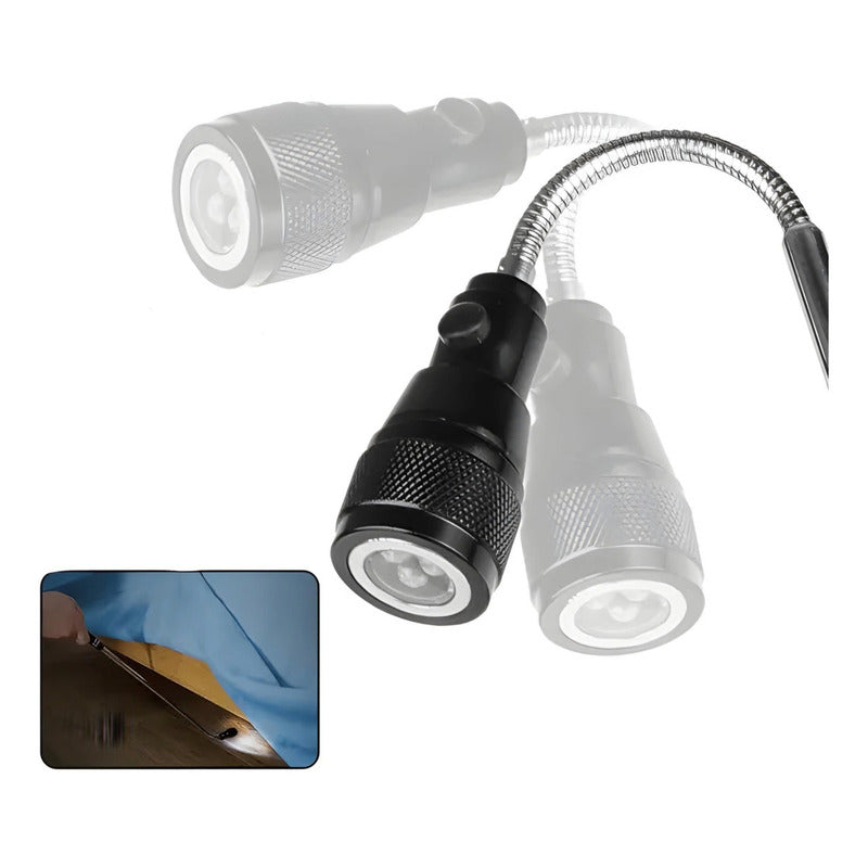 Linterna Led Telescópica Magnética Cabezal Flexible Luckybuy Linterna Negro Luz Blanco