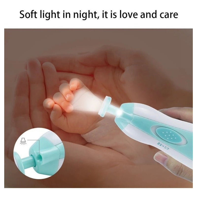 Cortador De Uñas Bebé Eléctrico Led Lima Pilas Trimmer Segur