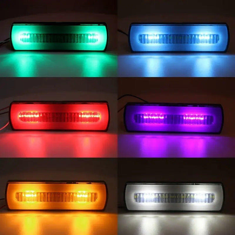 X2 Luz Led Trasera Freno Posición Lateral Trocha 12-24v