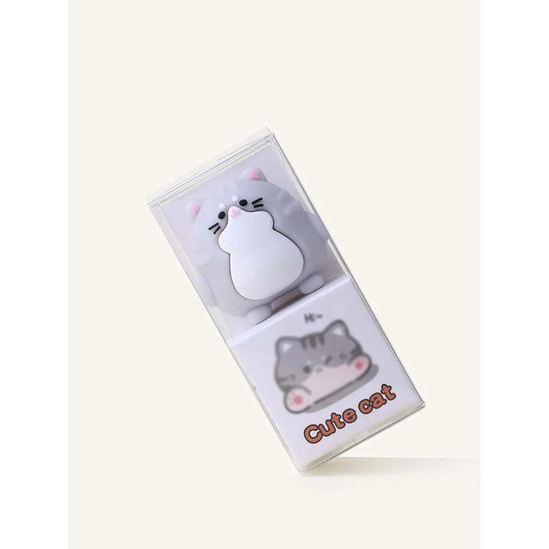 Saca Punta De Silicona Sacapuntas Gato Kawai Cute /r&c