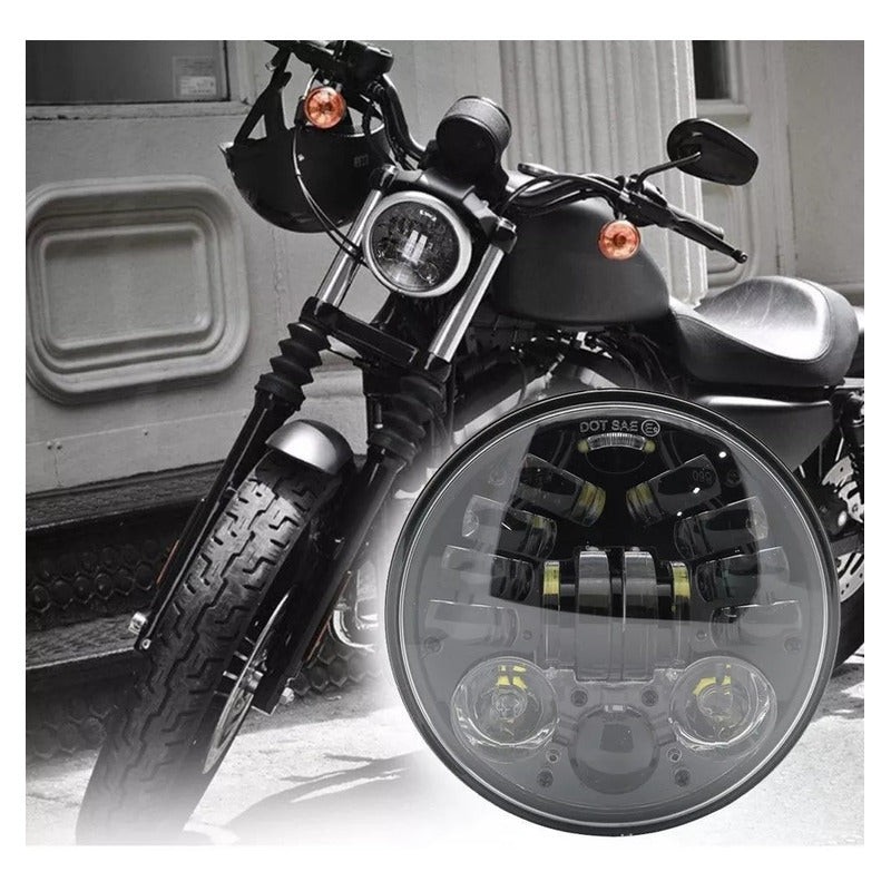 Foco Led Delantero De Moto Con Luz De Viraje 5.75 Pulgada H4