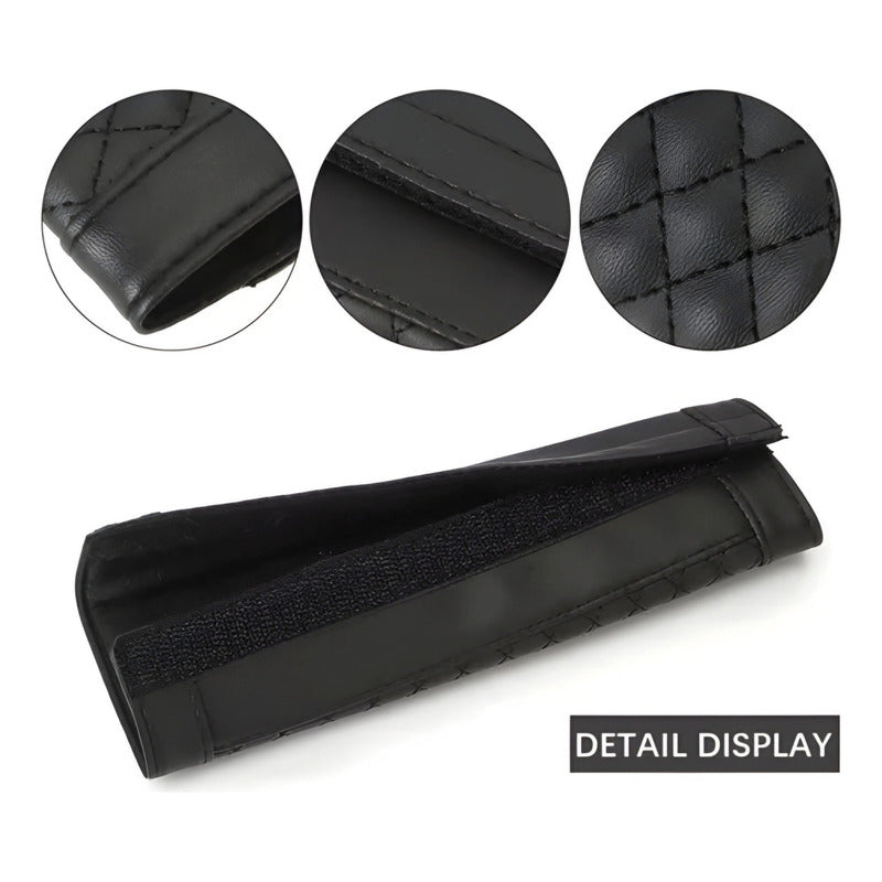 X2 Almohadilla Eco Cuero Cubre Cinturón De Seguridad Auto
