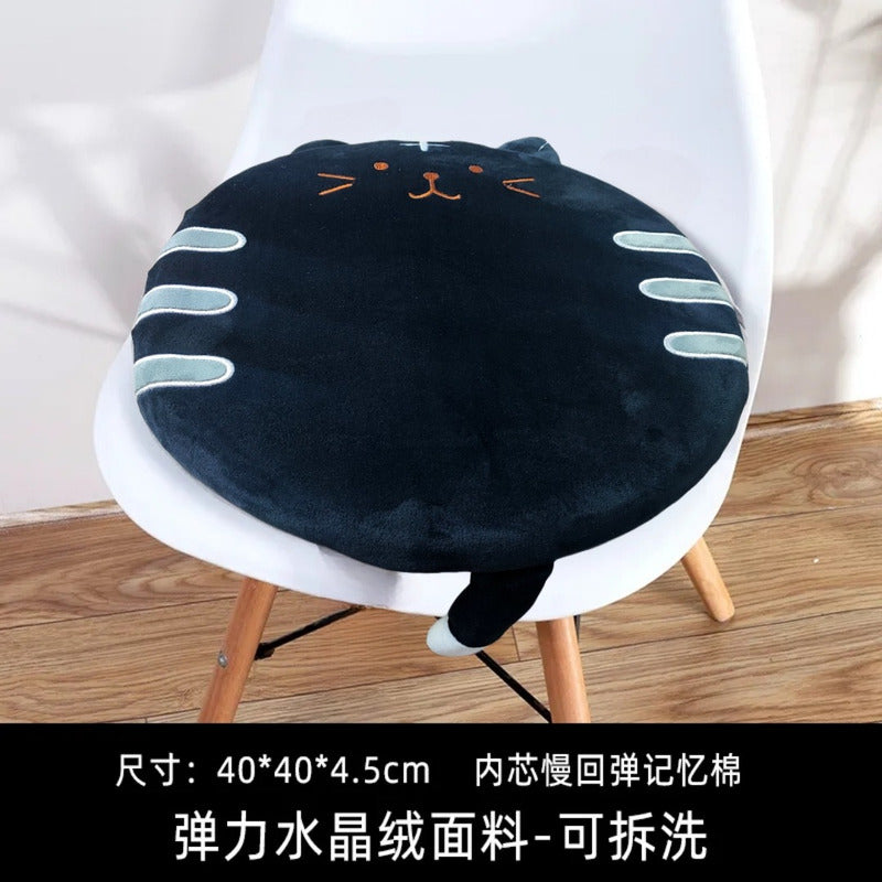 Cojín Para Silla Con Memoryfoam Diseño Gato Cat Cómodo Kawai