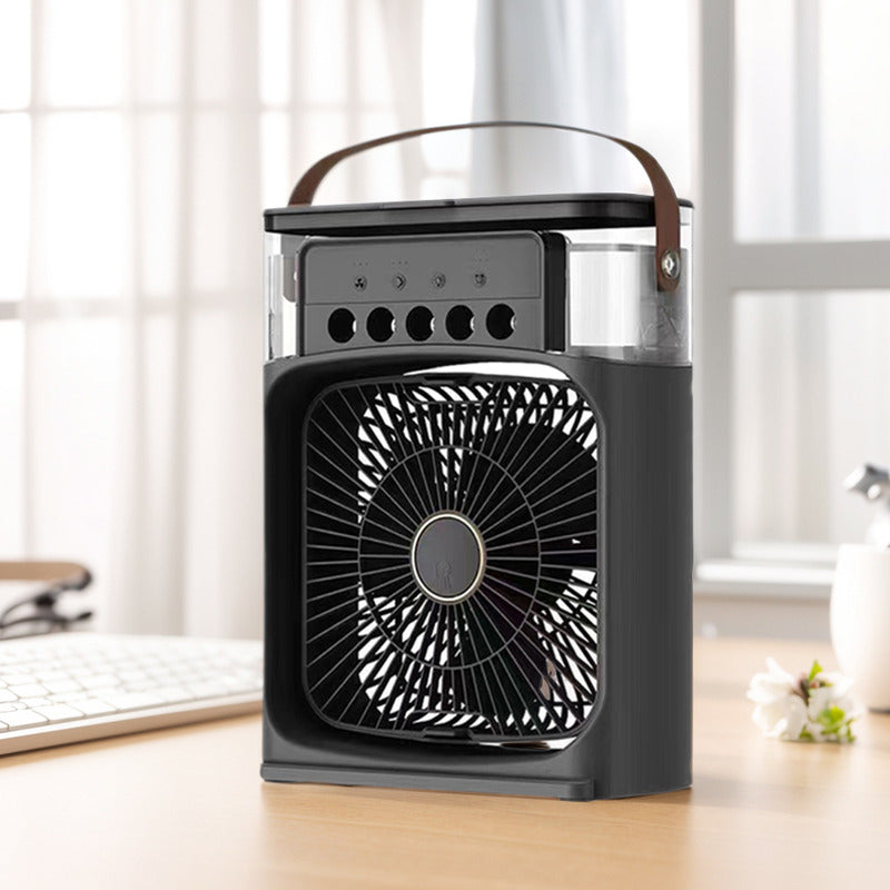 Ventilador 3en1 Humidificador Aromatizante Cn Luz Aire Frío
