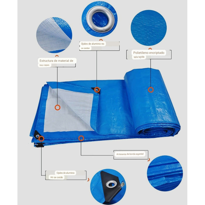 Lona Multiuso Impermeable Doble Cara 3x4m Cobertor Auto Told
