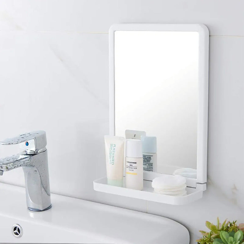 Estante De Baño Con Espejo De Pared Con Ventosa Bathlux 3kg