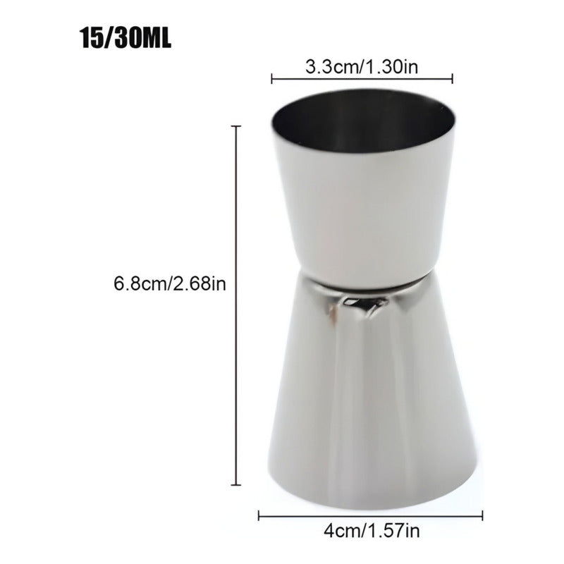 Jigger Medidor De Tragos Dosificador De Licor 15/30ml /r&c